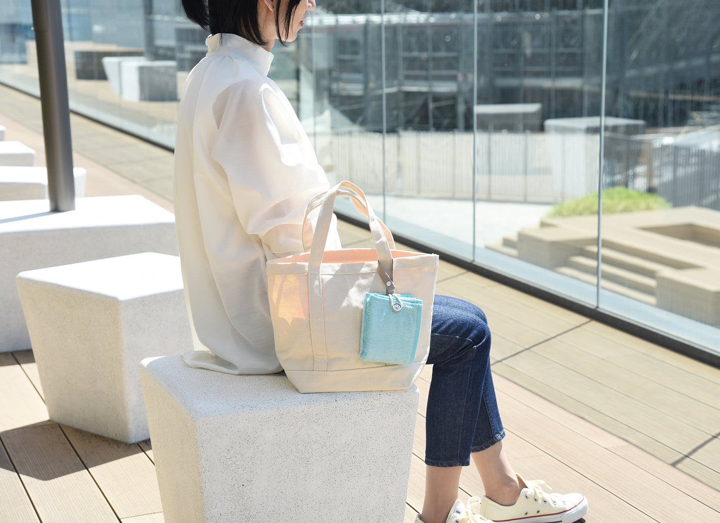 Mikketa+~身に着けるタオル~ ベイビーブルー