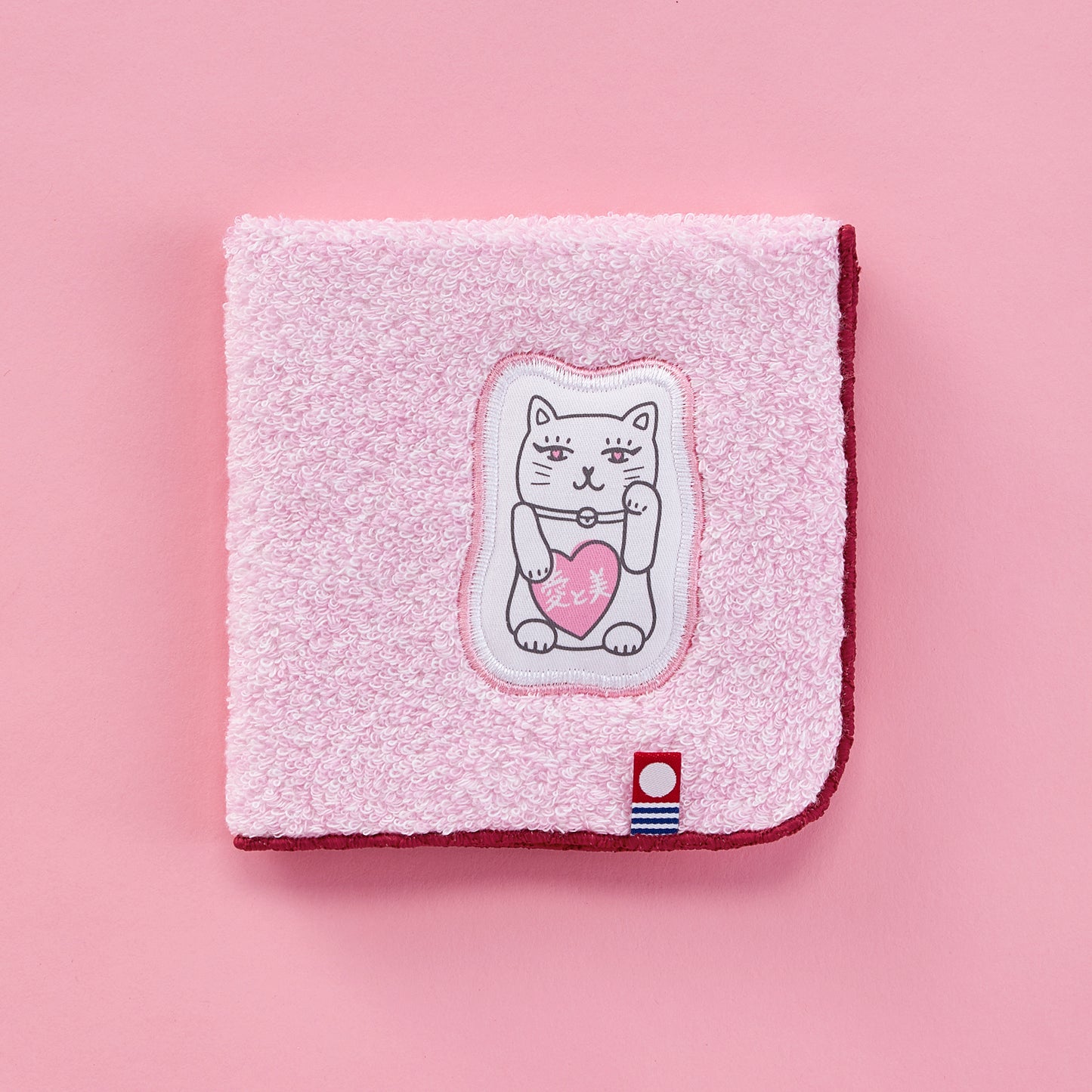 いい日々を招くおまもりタオル(招き猫) タオルハンカチ(袋パッケージ入り)