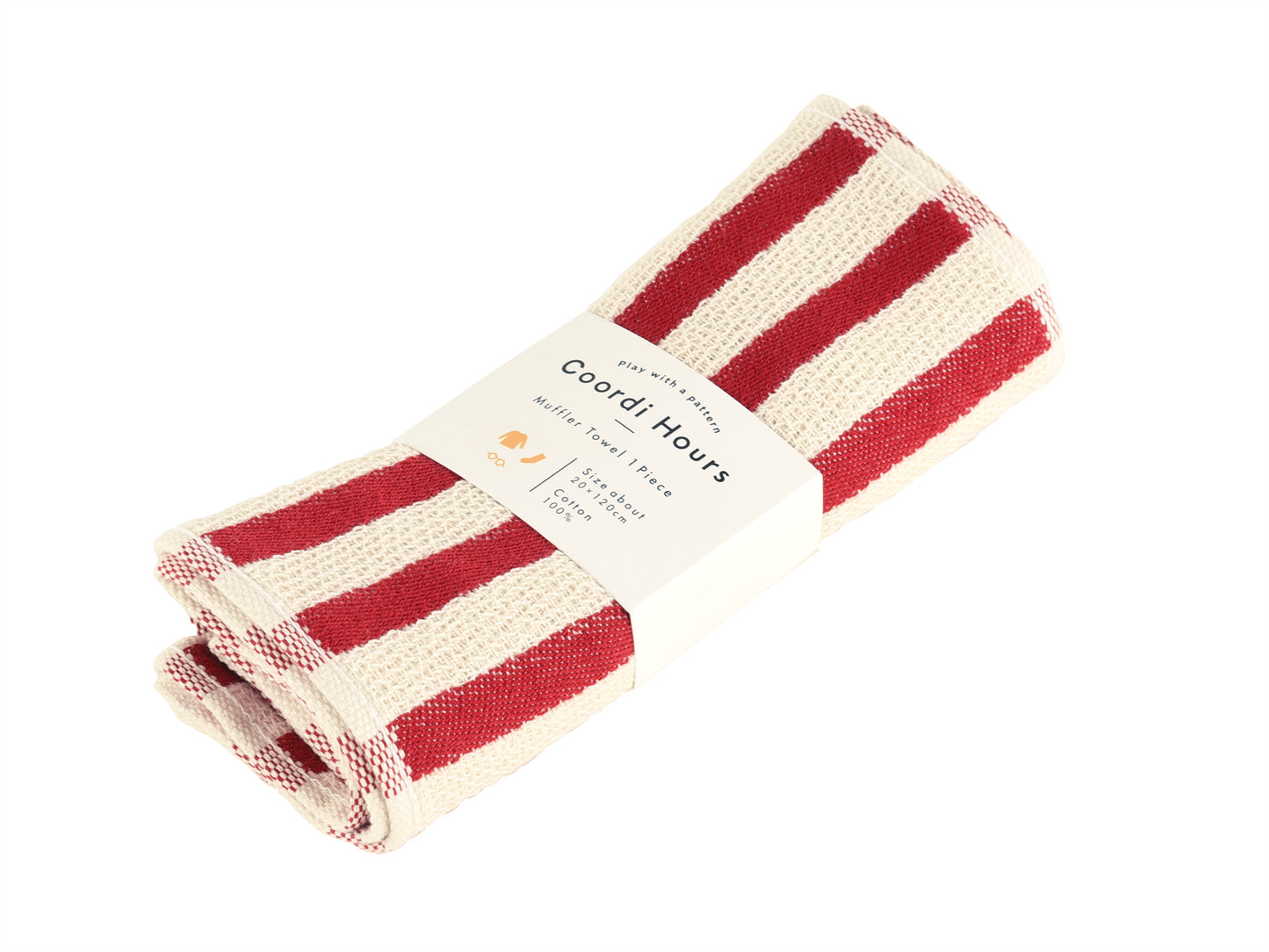 Coordi Hours/ボーダー(絡め織)マフラータオル 2枚 (ギフト用)
