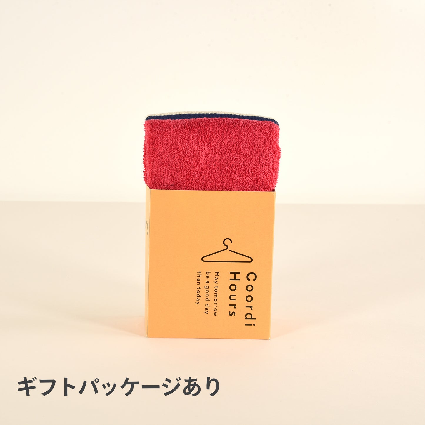 Coordi Hours/ボーダー(絡め織)+カラー フェイスタオル2枚セット