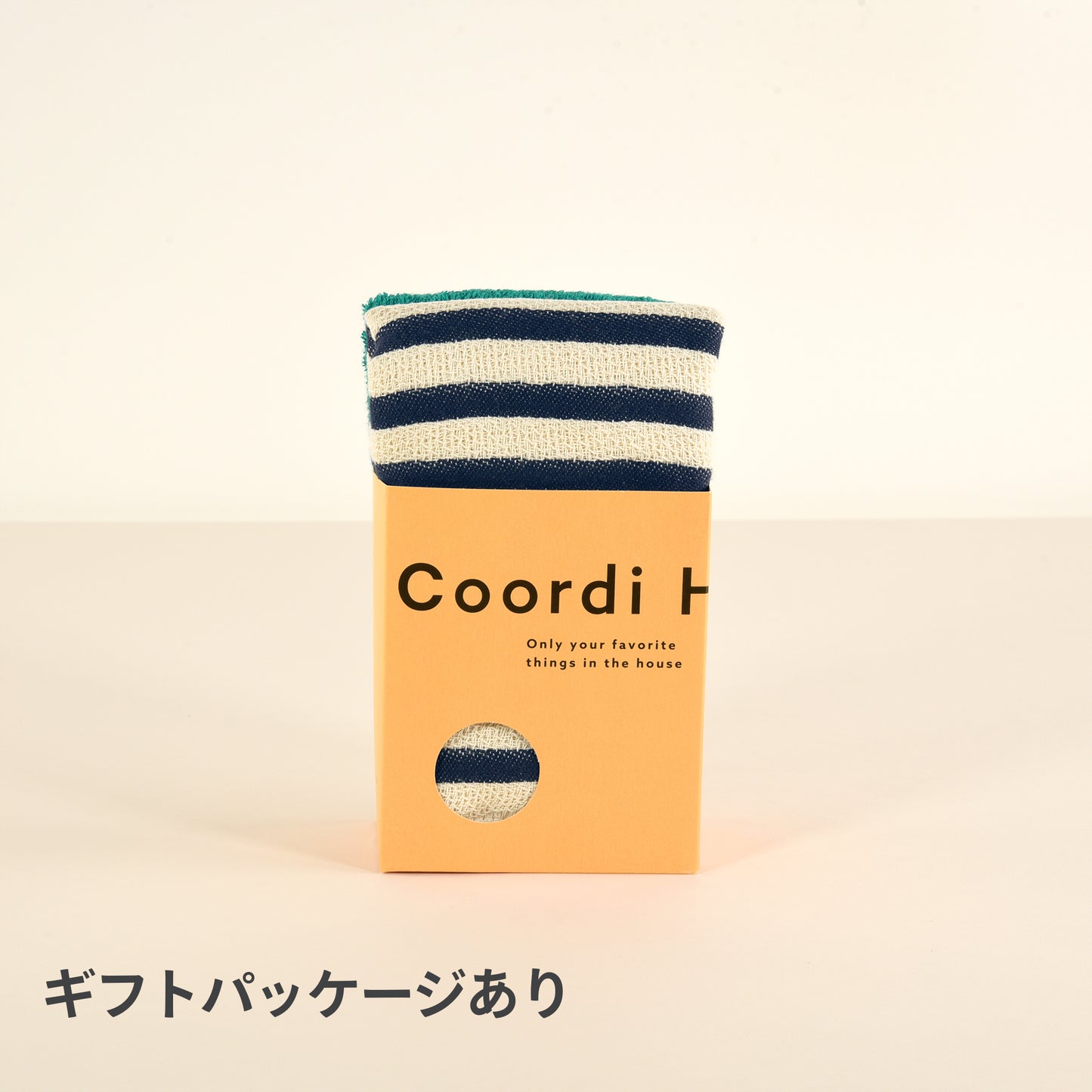 Coordi Hours/ボーダー(絡め織)+カラー フェイスタオル2枚セット