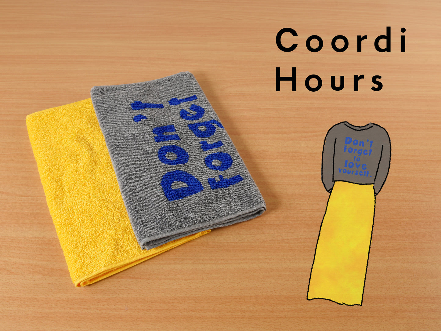 Coordi Hours/LOVE+カラー フェイスタオル2枚セット