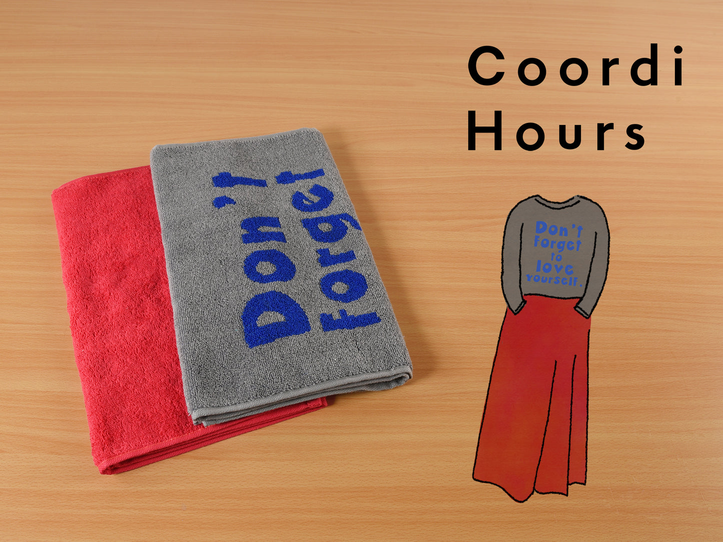 Coordi Hours/LOVE+カラー フェイスタオル2枚セット
