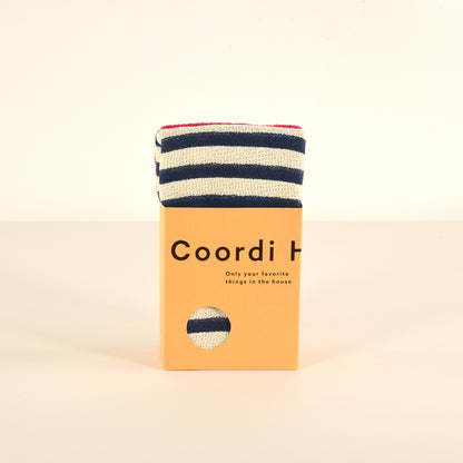 Coordi Hours/ボーダー（絡め織）+カラー フェイスタオル2枚セット  (ギフト用)