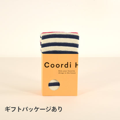Coordi Hours/ボーダー（絡め織）+カラー フェイスタオル2枚セット
