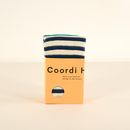 Coordi Hours/ボーダー（絡め織）+カラー フェイスタオル2枚セット  (ギフト用)