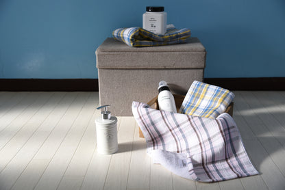 otona cotton/スロウ  ガーゼ＆無撚糸パイル　フェイスタオル2枚セット